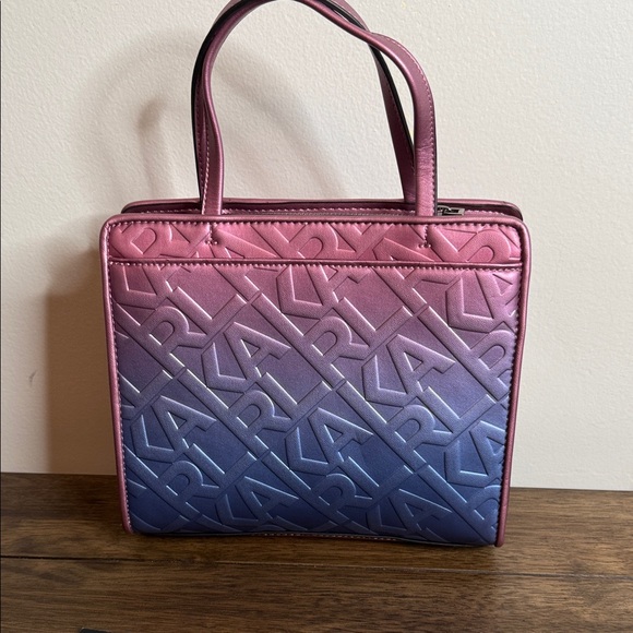 Karl Lagerfeld Pink and Blue Satchel - Picture 3 of 4